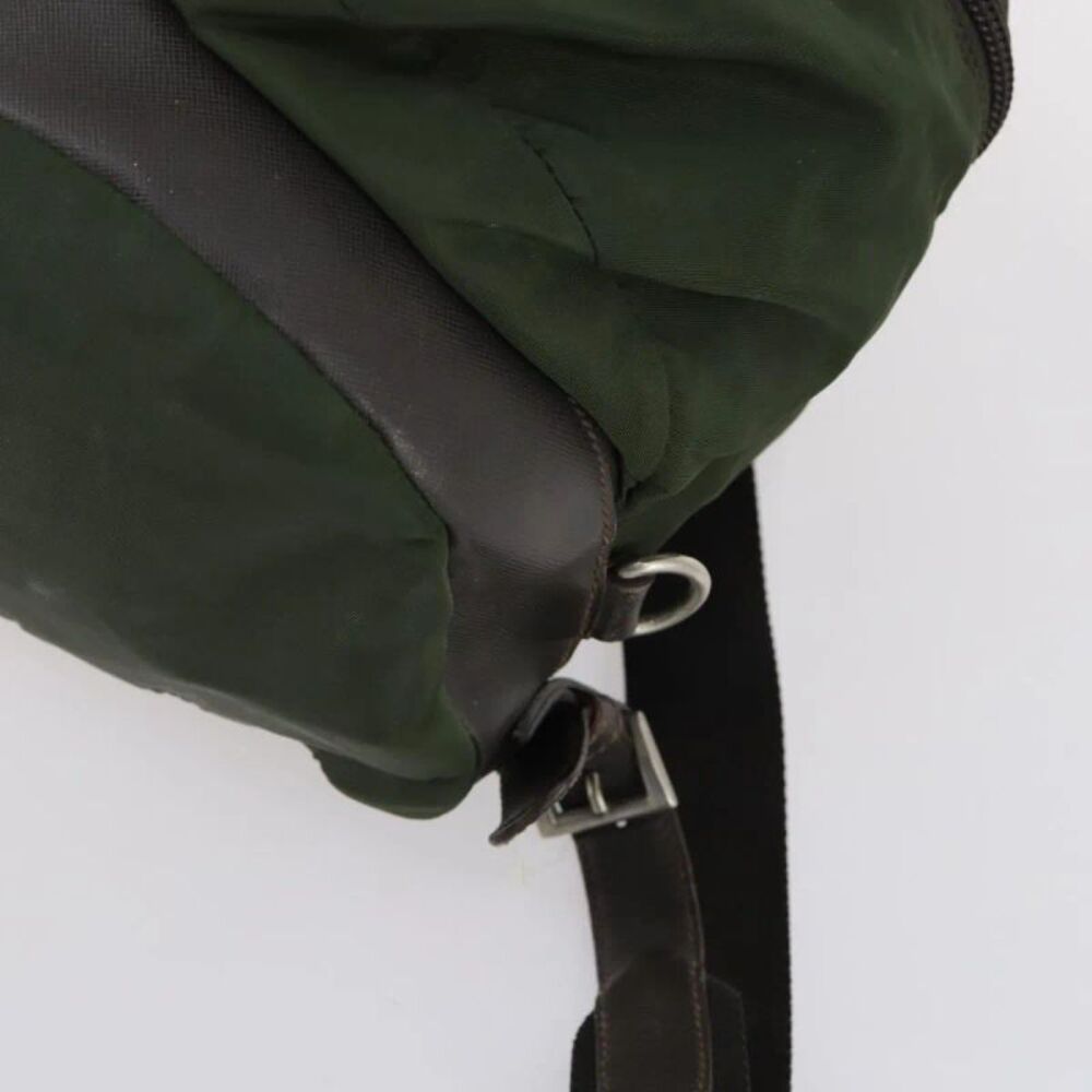 Prada Double Front Pocket Tessuto Khaki Nylon Backpack Bag - Picture 9 of 16